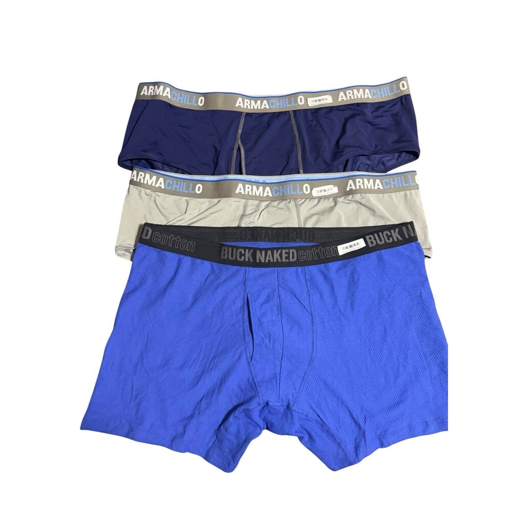 Duluth Armachillo Assortment 4XL Blue/Gray 1 Buck Naked Cotton Boxer 2 Briefs